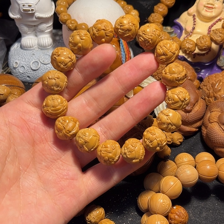 橄榄核手串/手链猴头精工财神