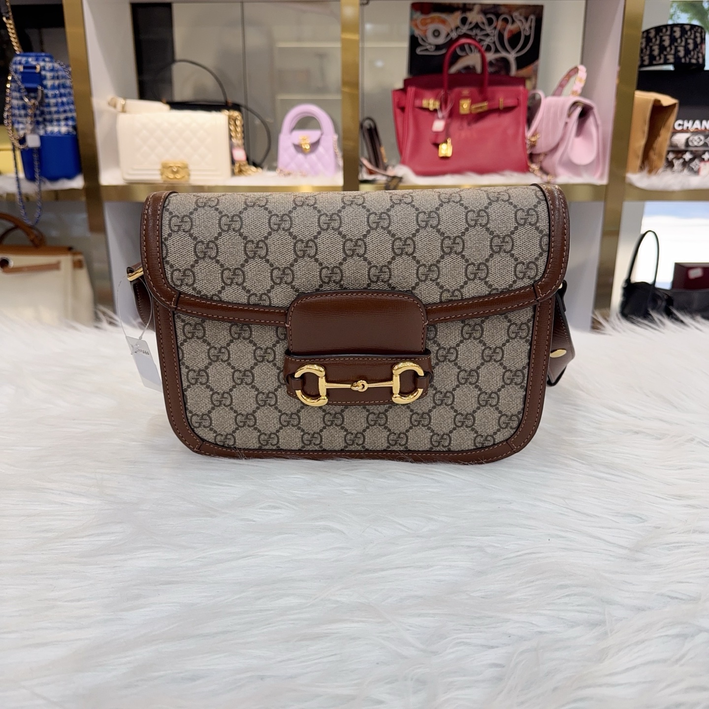99新 GUCCI/古驰 1955马鞍包，黑标I033