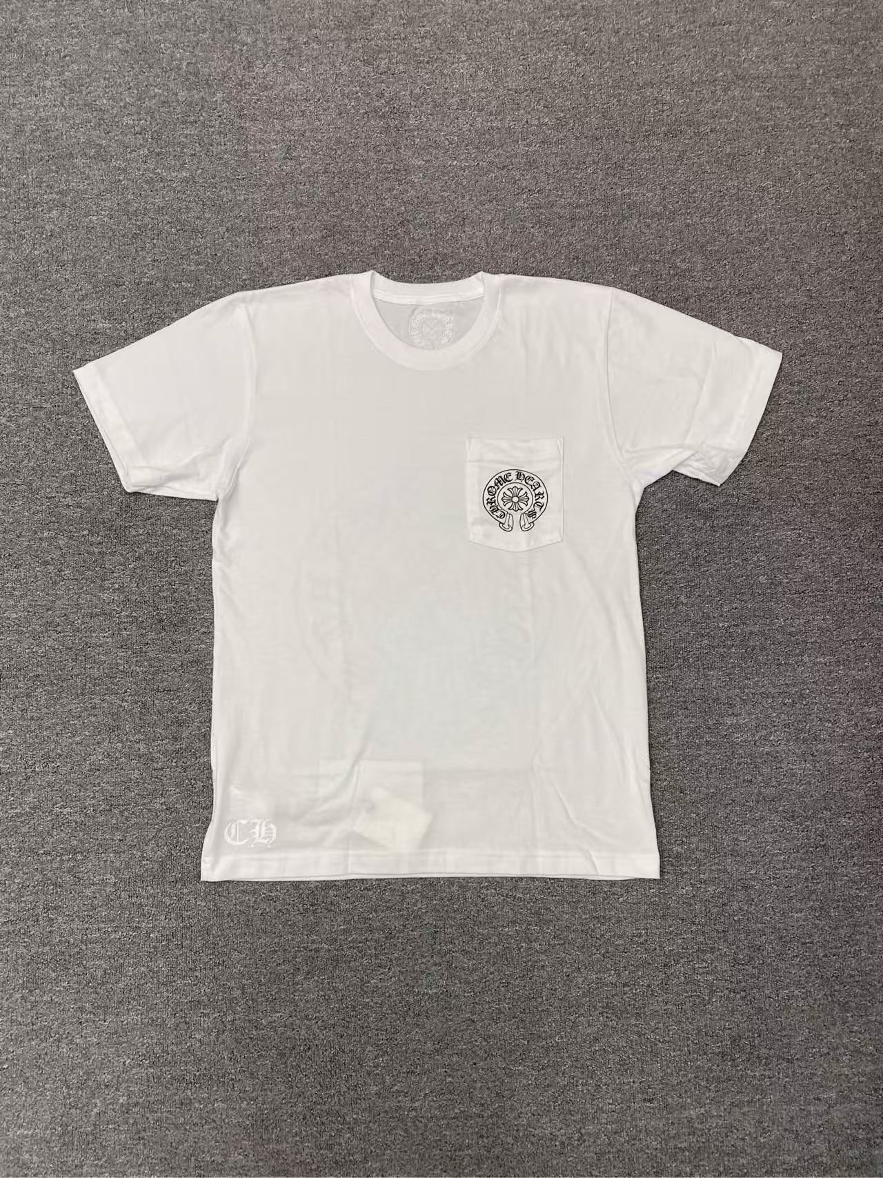 全新未使用 Chrome Hearts/克罗心 前后印花短袖/白色/M码