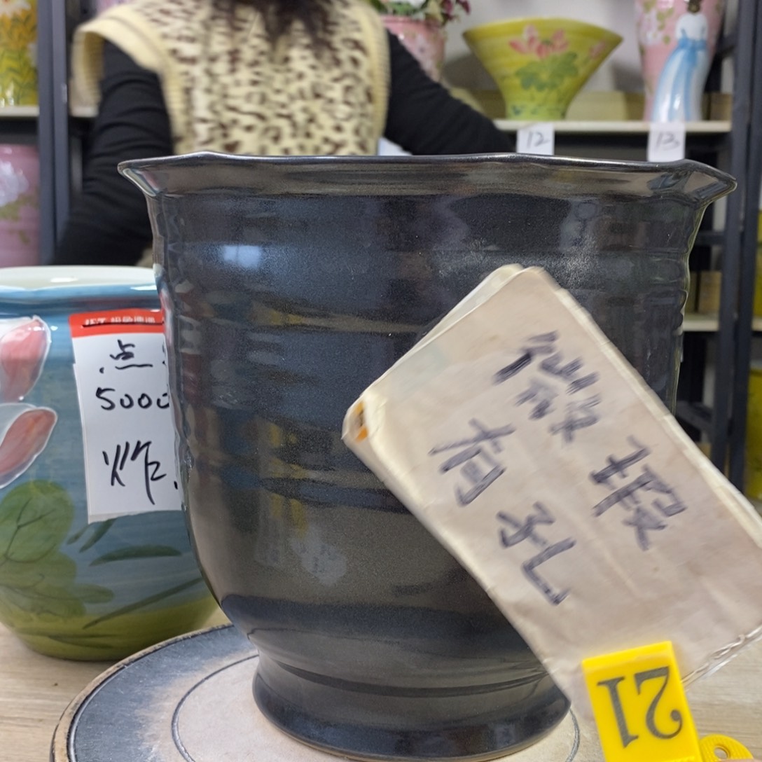 景德镇手工手绘陶瓷花盆