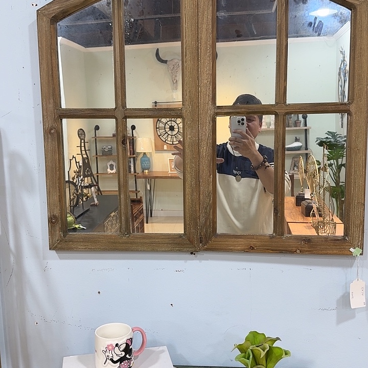 木木质窗户挂墙镜