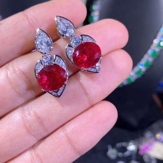 红宝石银S925镶嵌颈饰