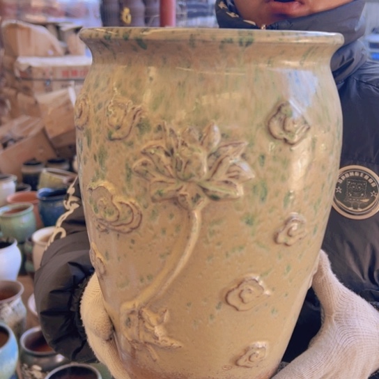 紫砂花盆高30口20—————