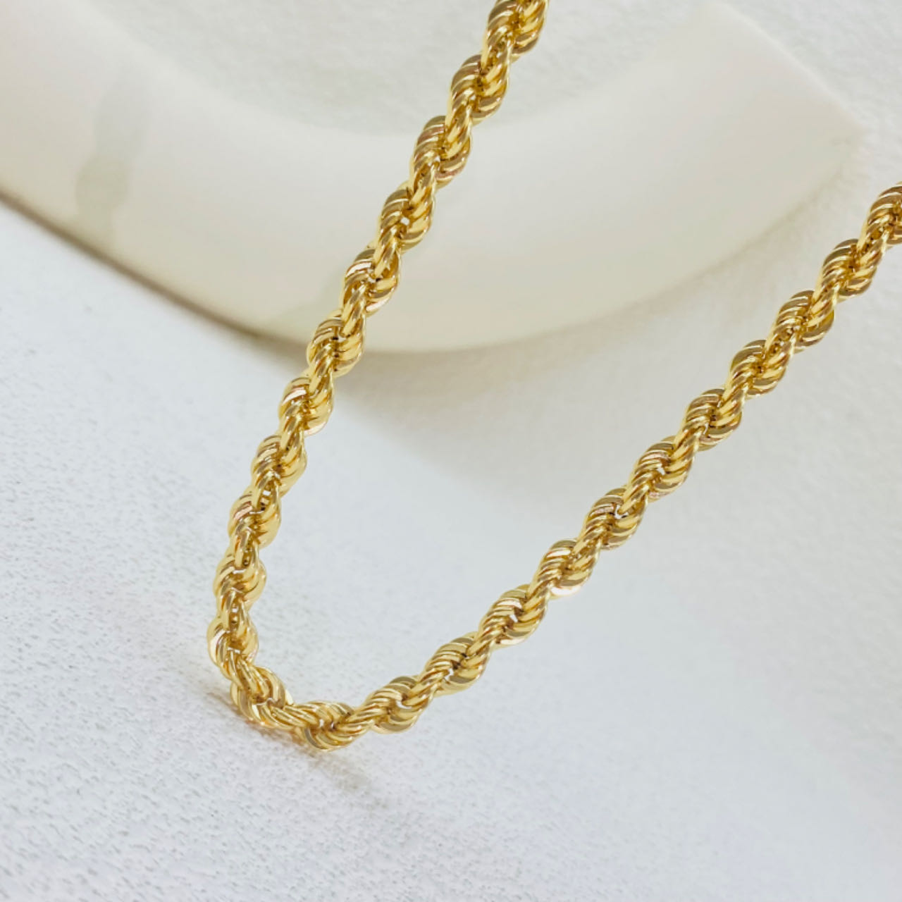 麻绳｜18k金*意式麻绳链Au750#9134重工编织50cm项链