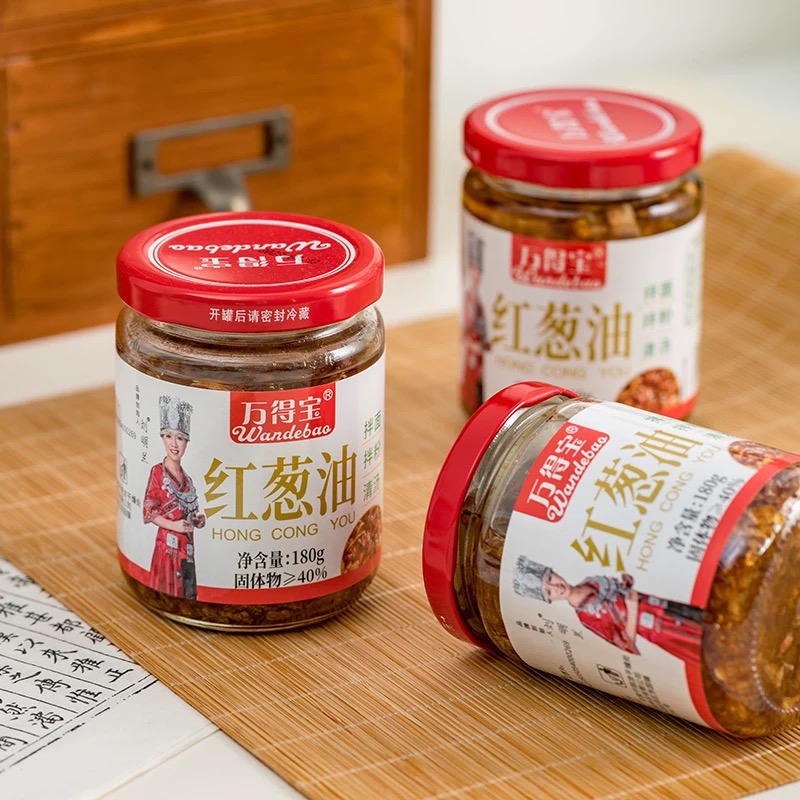 龙祥精选万得宝红葱油180g炒菜煮汤拌面葱油酱料