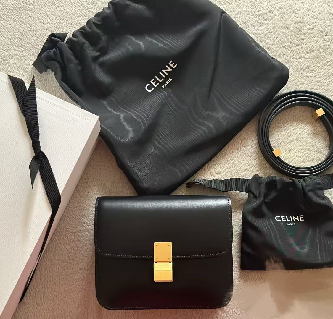 Celine/思琳 单肩包 黑金box teen jm7501/2510