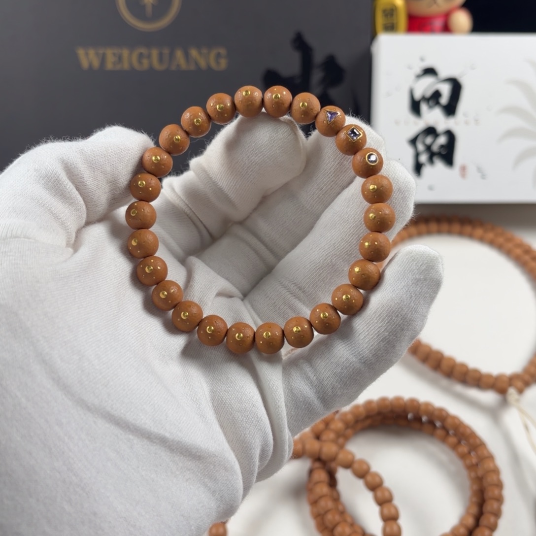 猴头核桃手串紫金琉璃珠