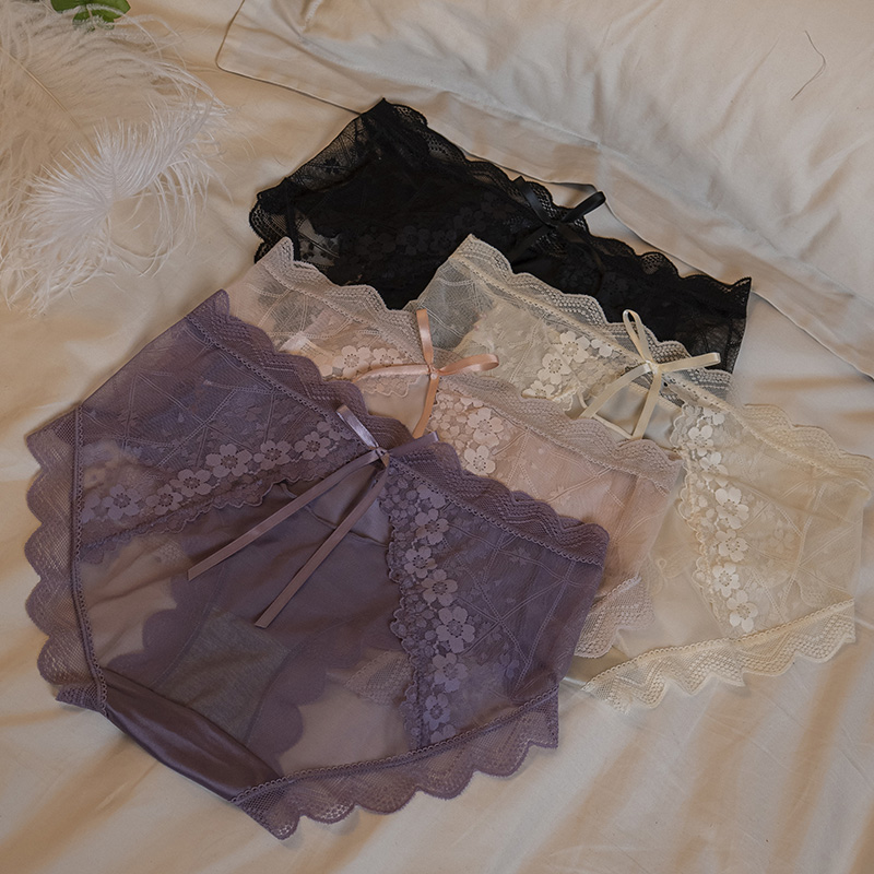 语萱娜【90-200斤】大码内裤女性感时尚三角裤4条AX568