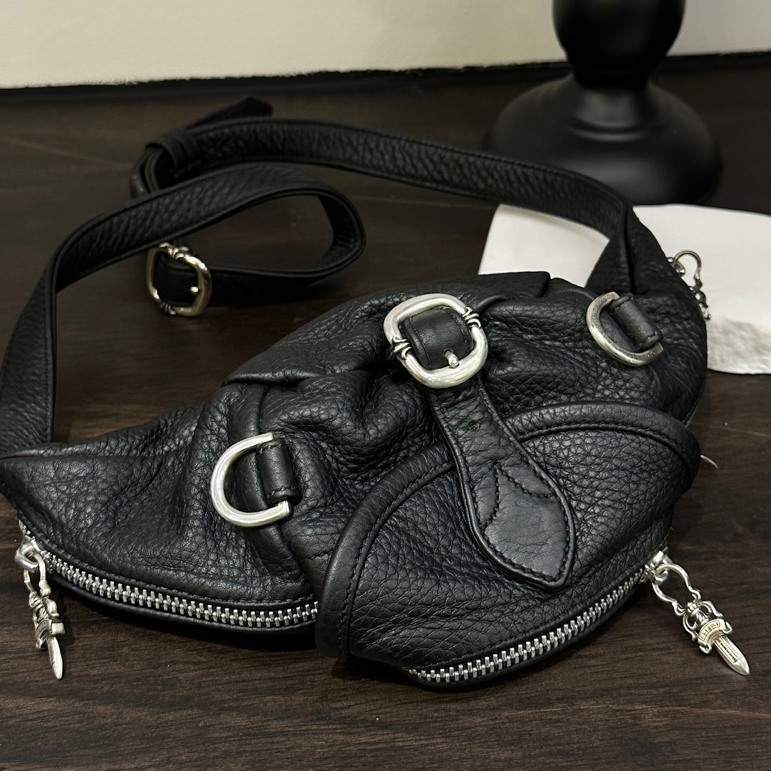 Chrome Hearts 克罗心【中古】黑色小号腰包