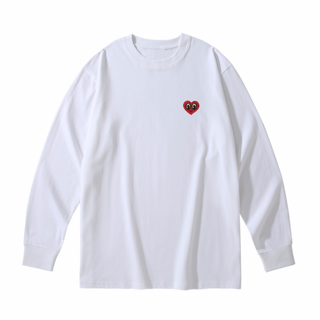 【ART】8215活性植物定染纯棉百搭极简长袖T恤 男女同款