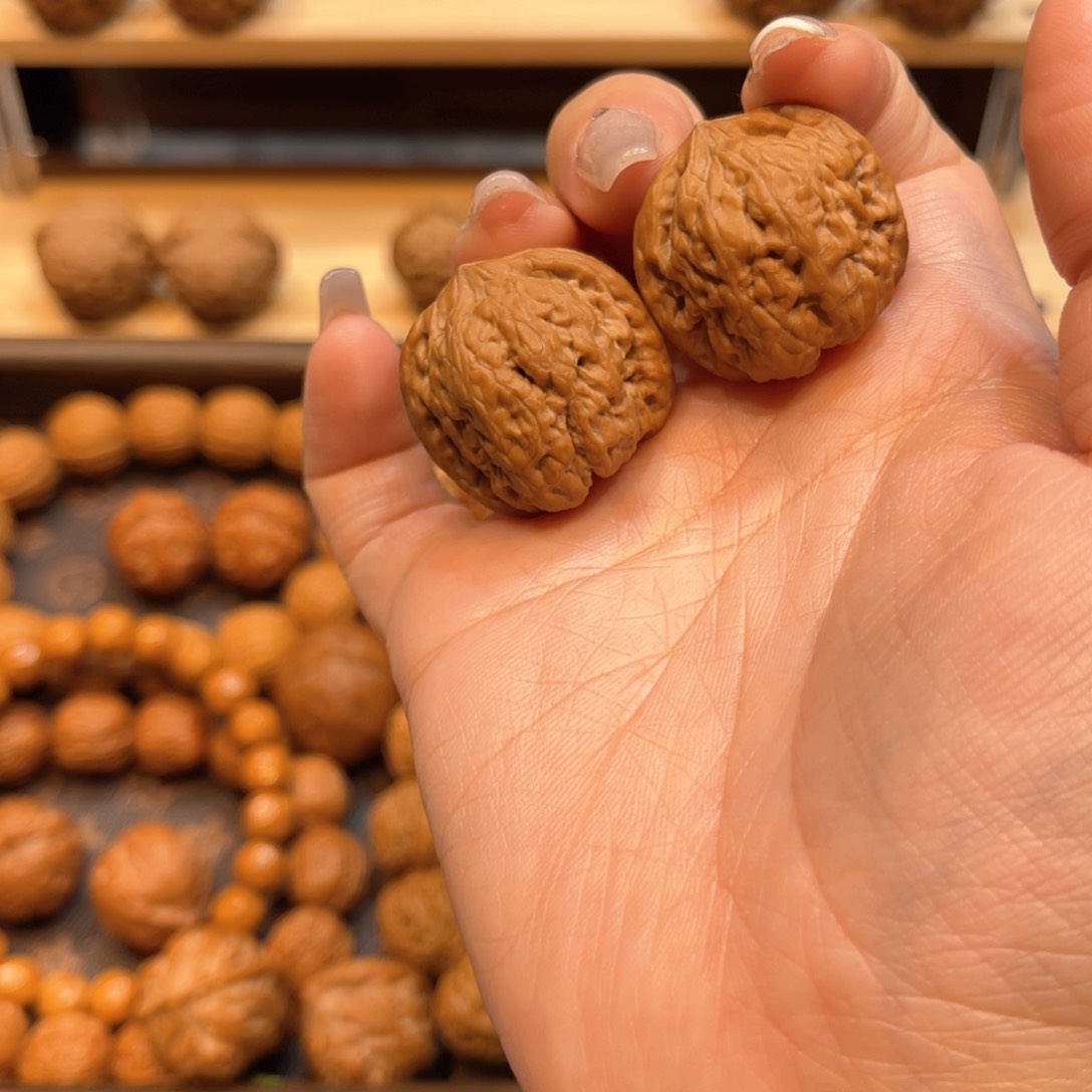 文玩核桃把件磨盘28尺