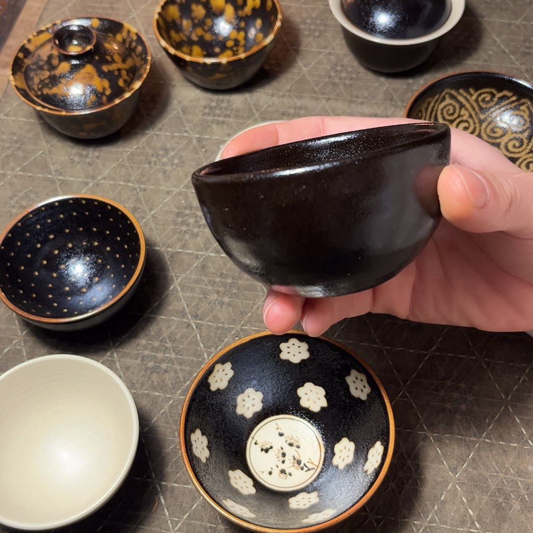 亮***来茶盏吉州窑手工杯