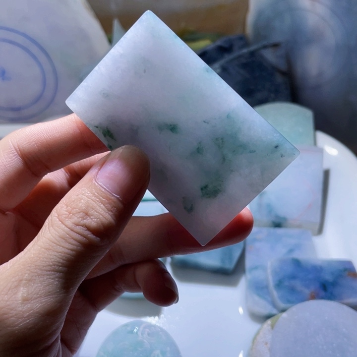 翡翠未镶嵌颈饰天然缅甸翡翠无事牌