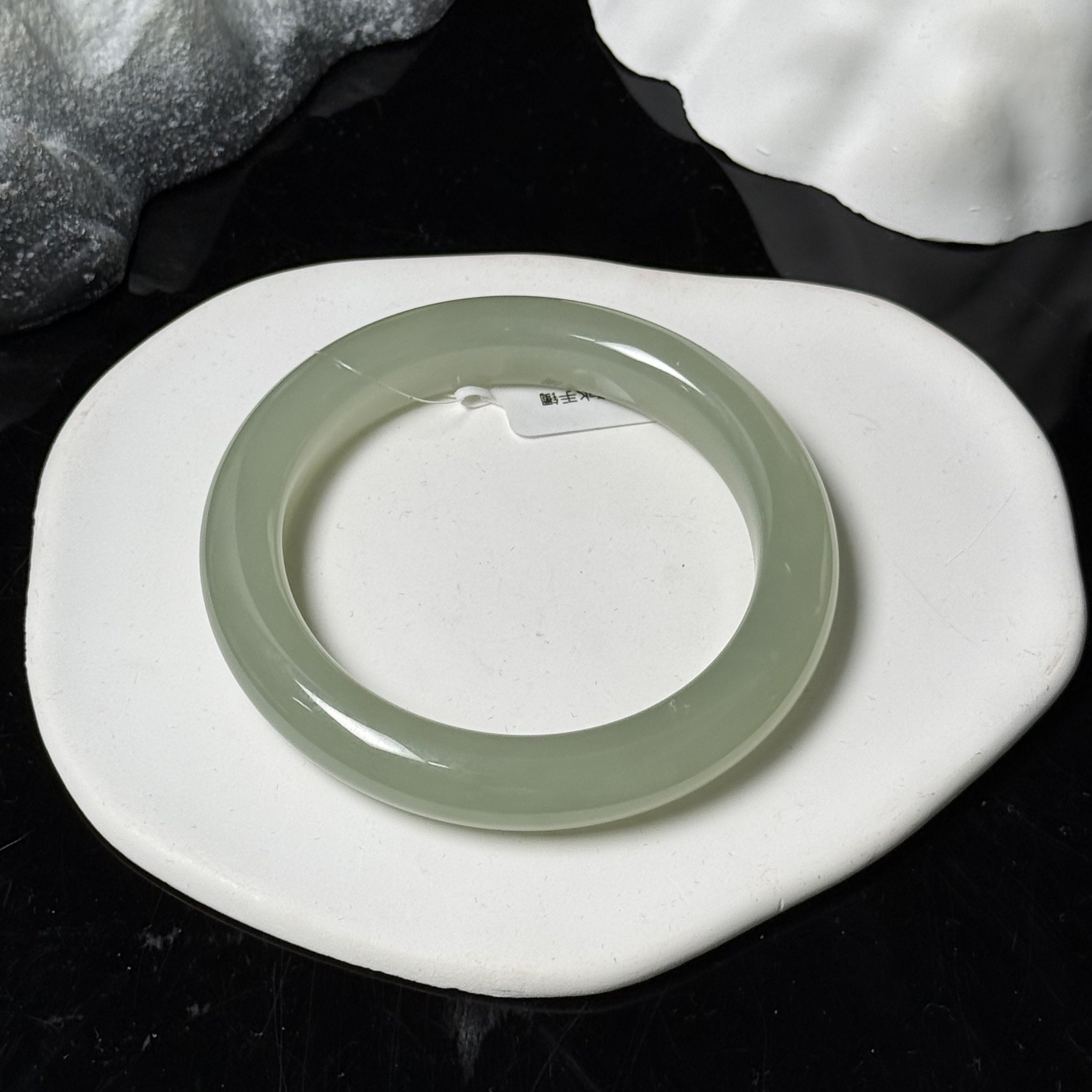 和田玉晴水手镯57#