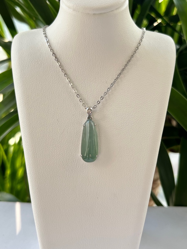 天然缅甸A货翡翠福瓜高冰飘花镶嵌气质时尚百搭