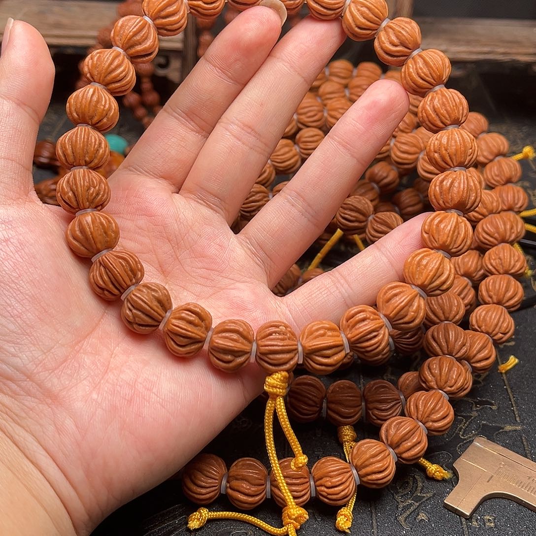 桃核吊坠佛手手持