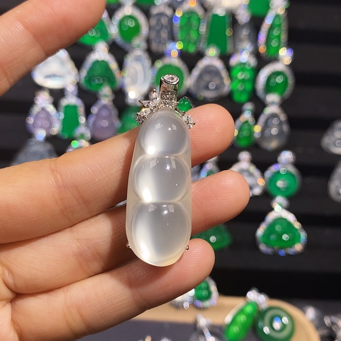 银S925镶嵌吊坠玛瑙/玉髓