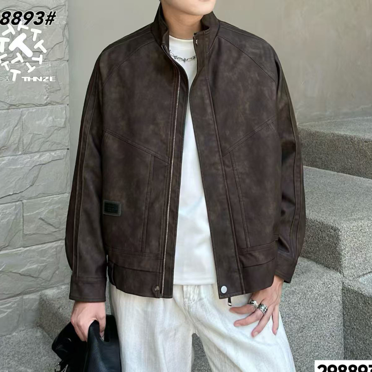 含辰生活25款冬款加绒皮衣机车服298893