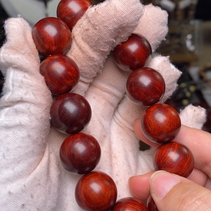 手串/手链小叶紫檀原汁原味1.8cm 泥料福利款 51-52g