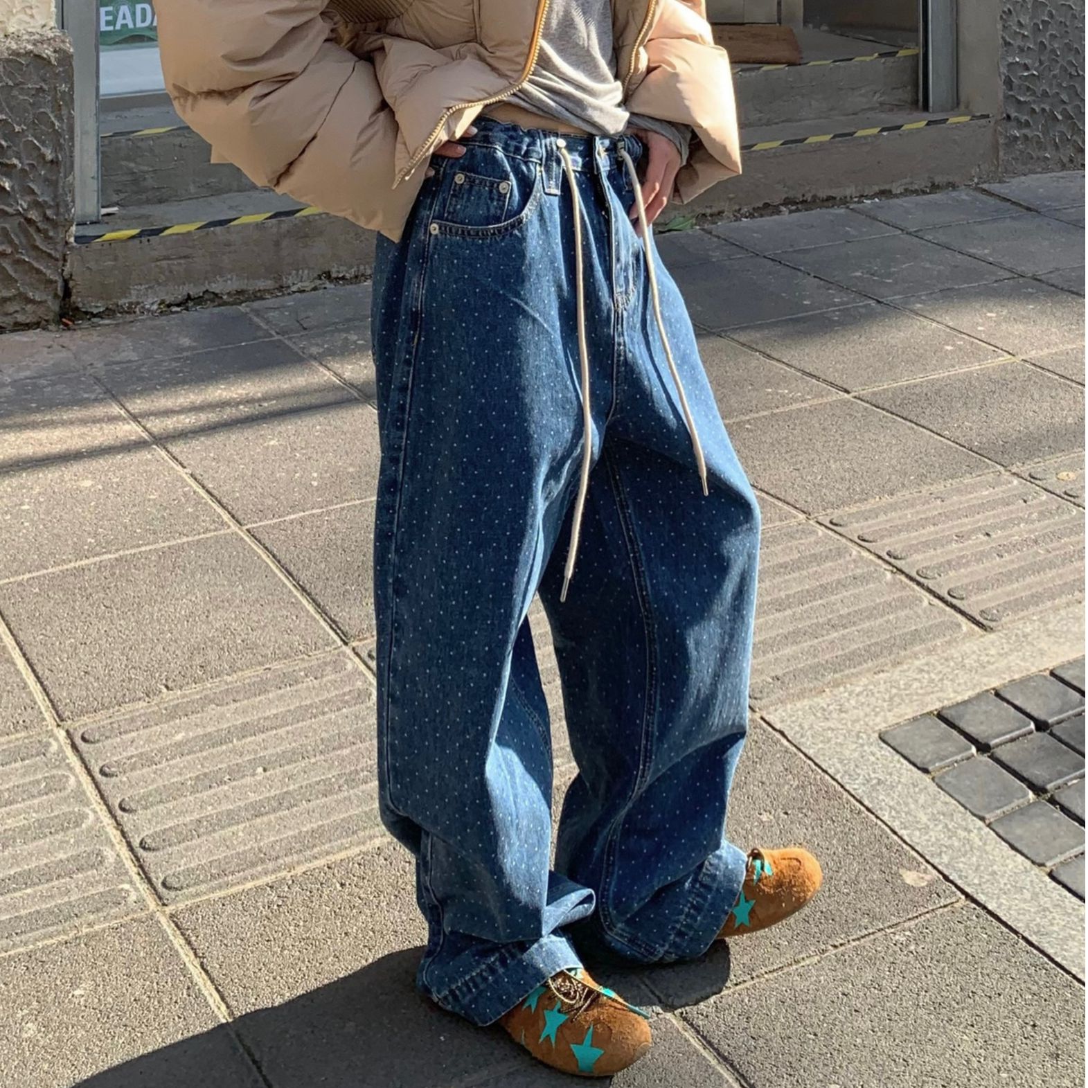 橡皮女装1243130008休闲牛仔裤