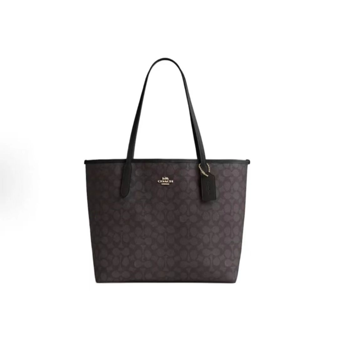 COACH/蔻驰City 33 x29x16搭扣托特包时尚大号通勤旅游不带挂件N