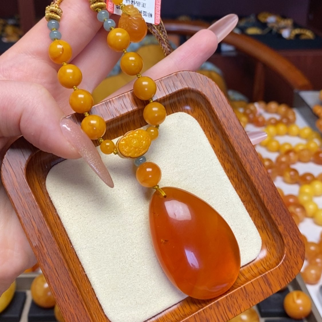 【闪购商品】蜜蜡颈饰未镶嵌项链