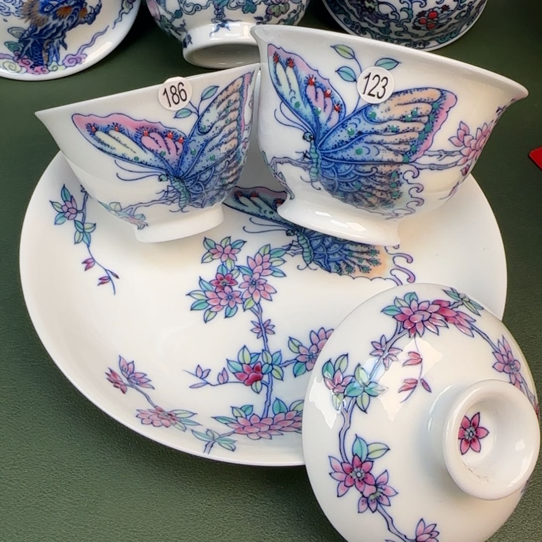 彦祖纯手工手绘茶具