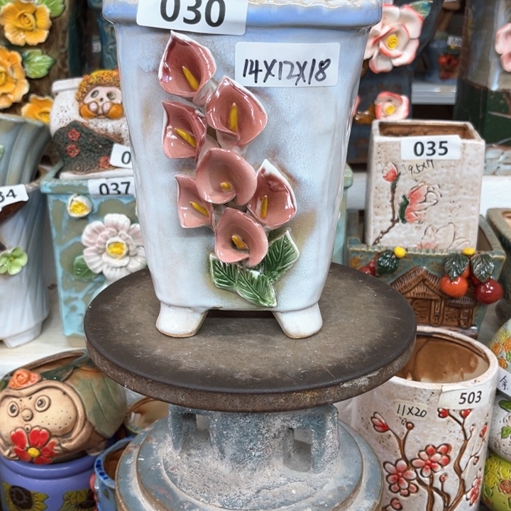 紫砂花盆粗陶材质多肉花盆