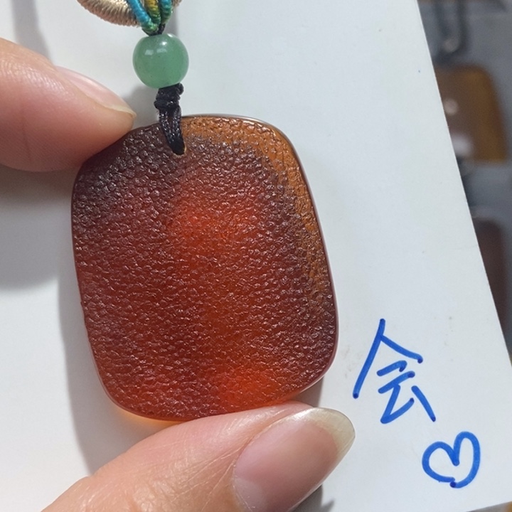 定制琥珀未镶嵌琥珀蜜蜡吊坠项链