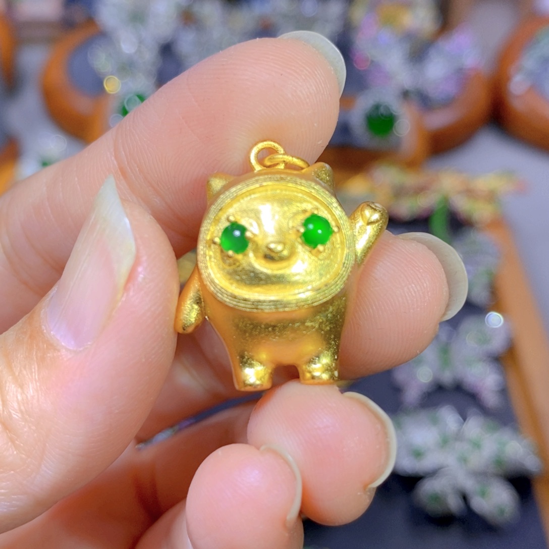 翡翠颈饰银S925镶嵌天然翡翠