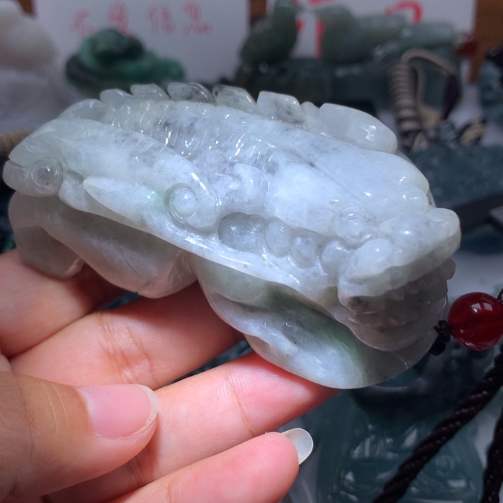 翡翠颈饰未镶嵌保真天然A货翡翠