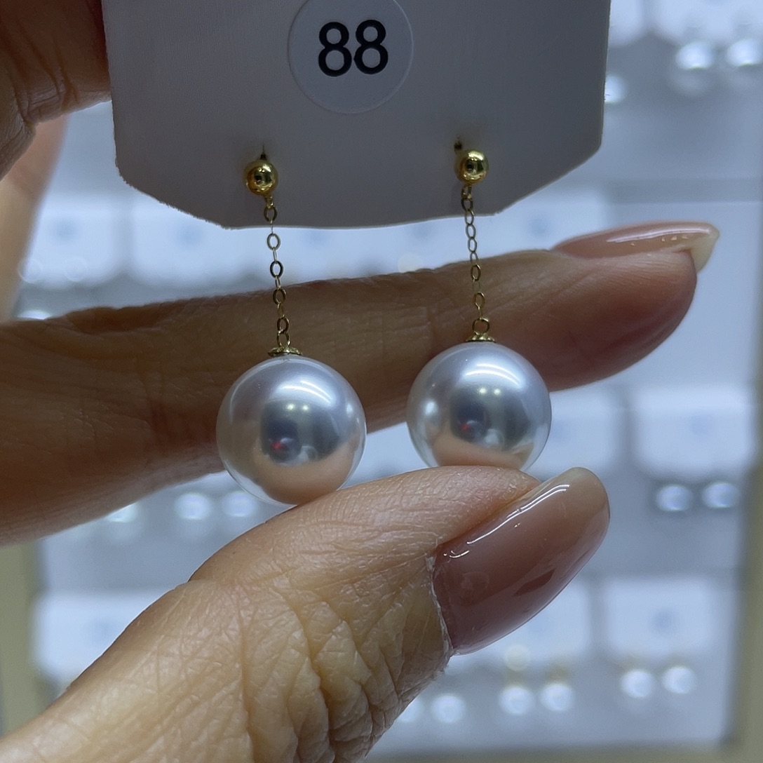 耳饰淡水珍珠银S925镶嵌
