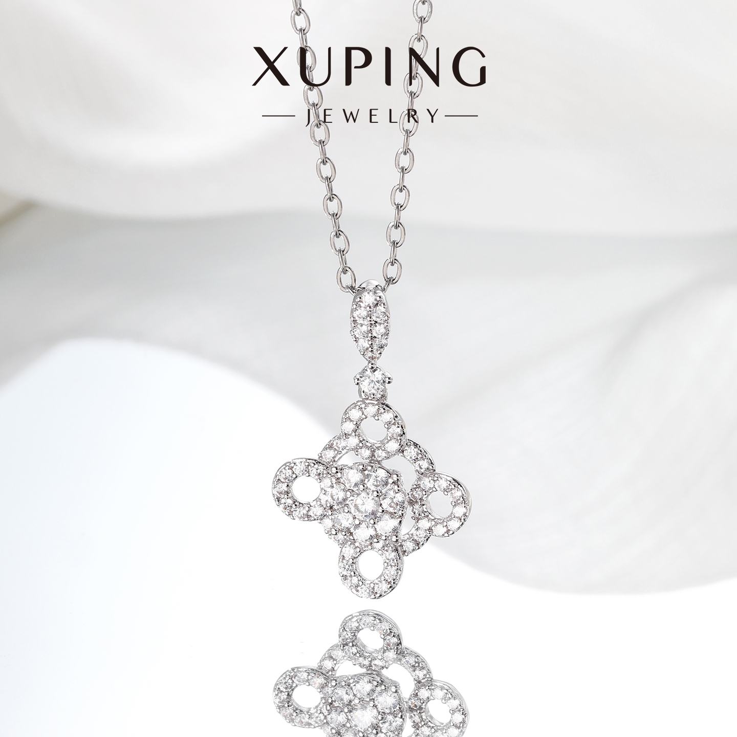 XUPING/旭平首饰 合金项链 新年气质四叶花项链 GDJ X001150723