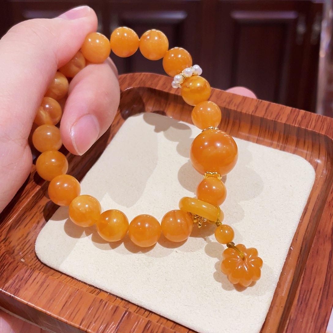 蜜蜡手链未镶嵌手串