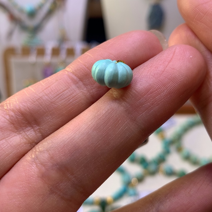 绿松石未镶嵌南瓜珠