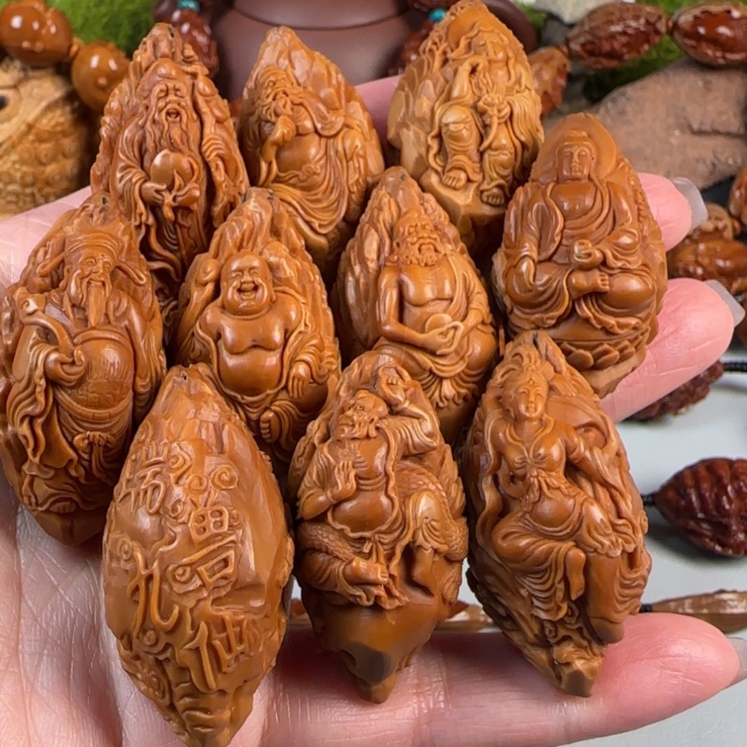 橄榄核手串/手链瑞兽九仙手持