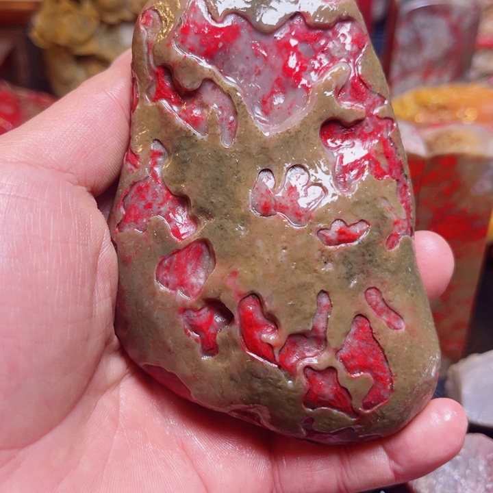 清***云鸡血石昌化鸡血石