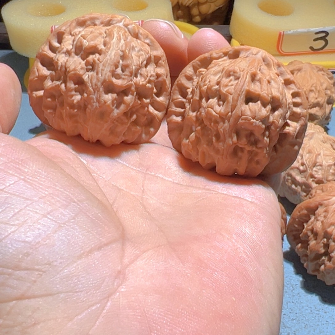 吊坠文玩核桃白狮子42