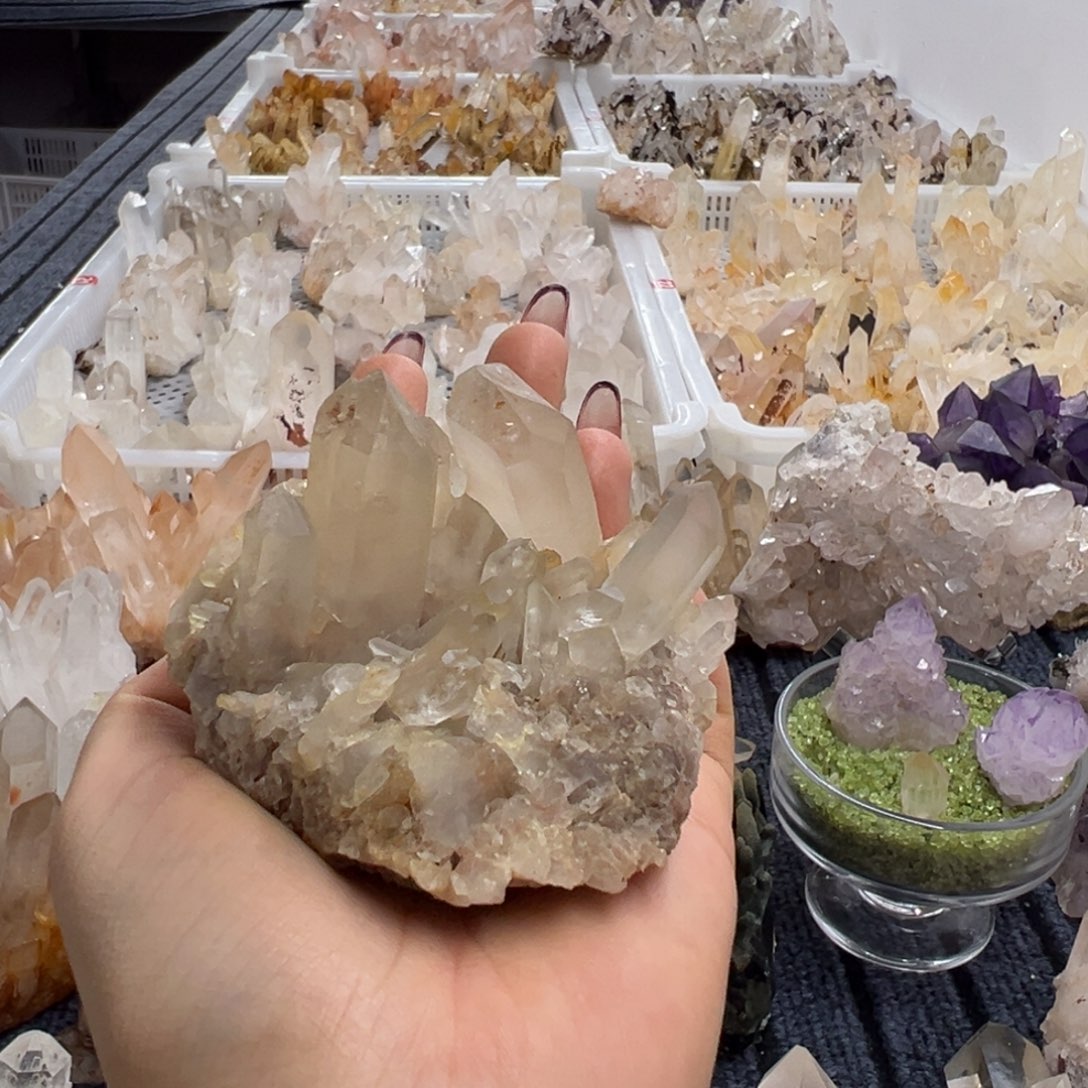 静***月水晶银S925镶嵌珠宝半成品