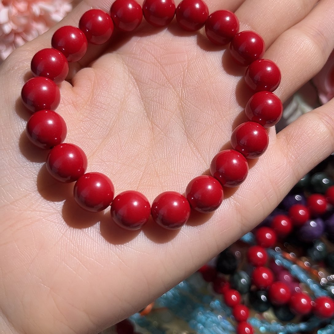 N***e烟晶手链未镶嵌拍2件辰砂119