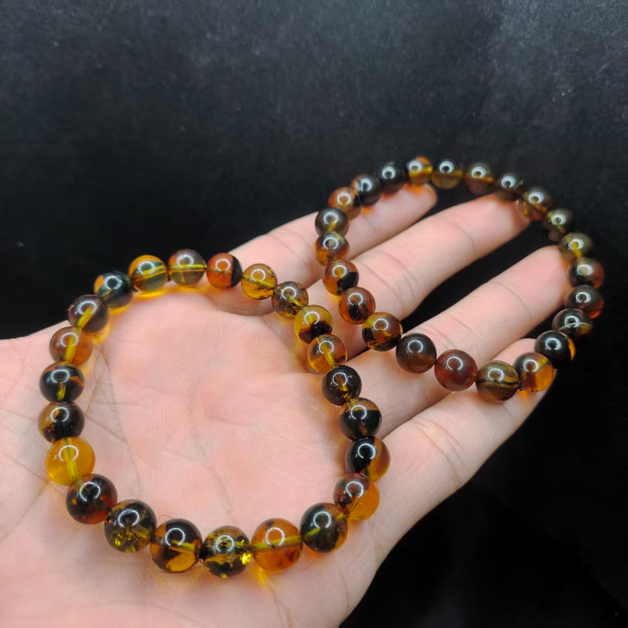 【康康严选】药珀琥珀单圈手串GL【多样性发其一】约8mm+
