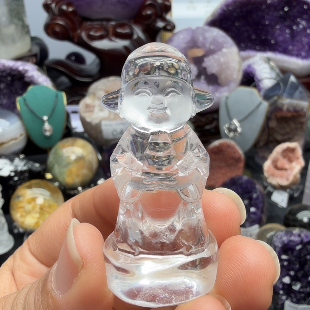 水晶未镶嵌摆件状元