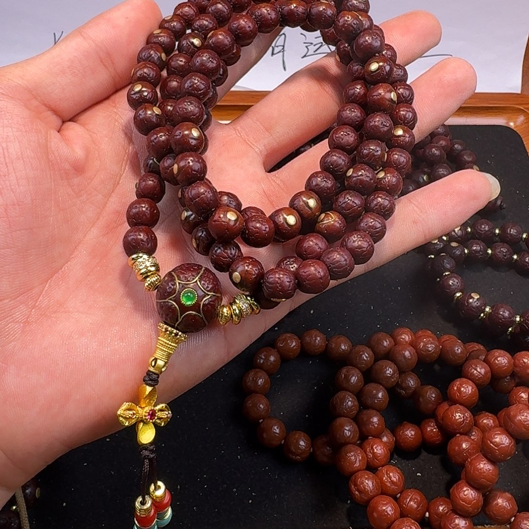 吊坠凤眼菩提108镶嵌8+