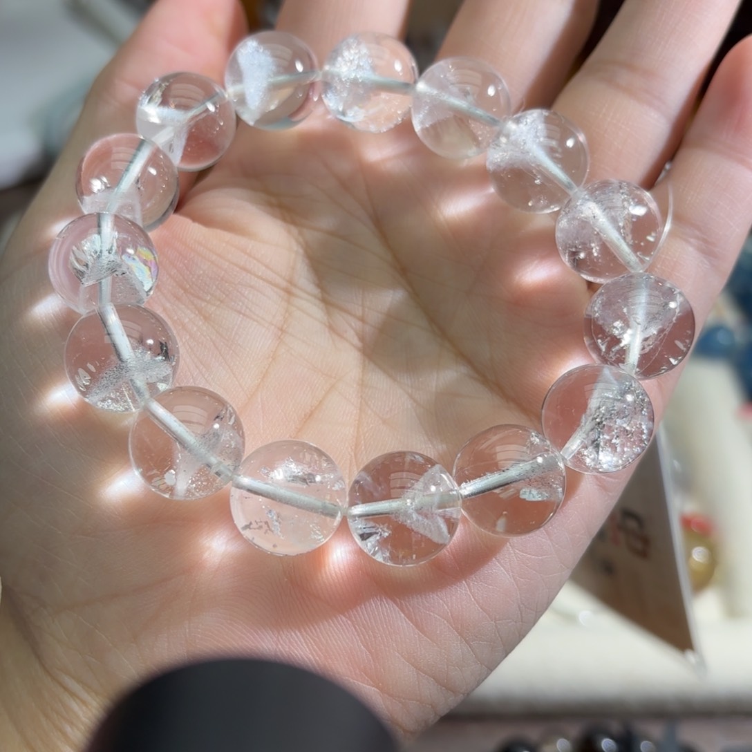 未镶嵌手链水晶白幽灵13.7