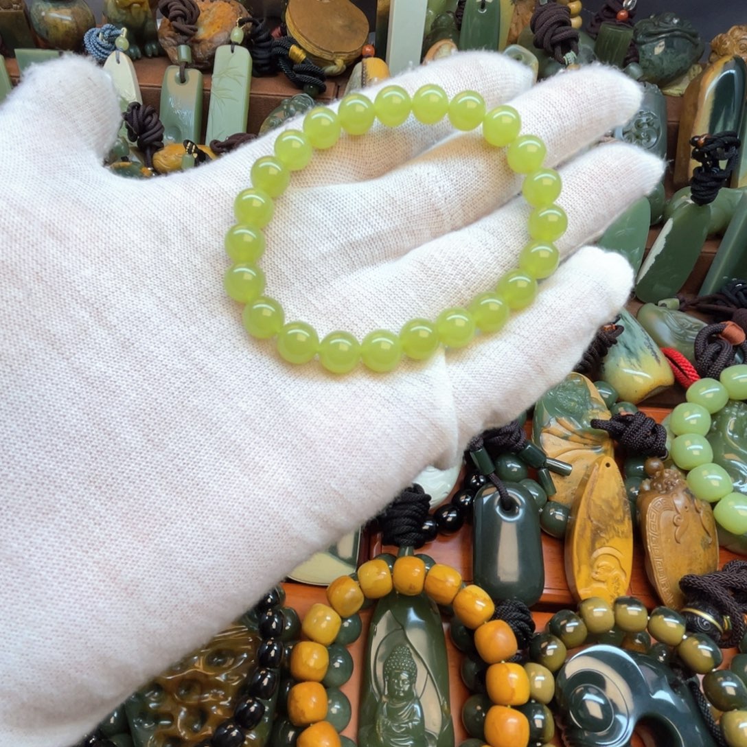 岫岩老玉（透闪石质玉）未镶嵌手链