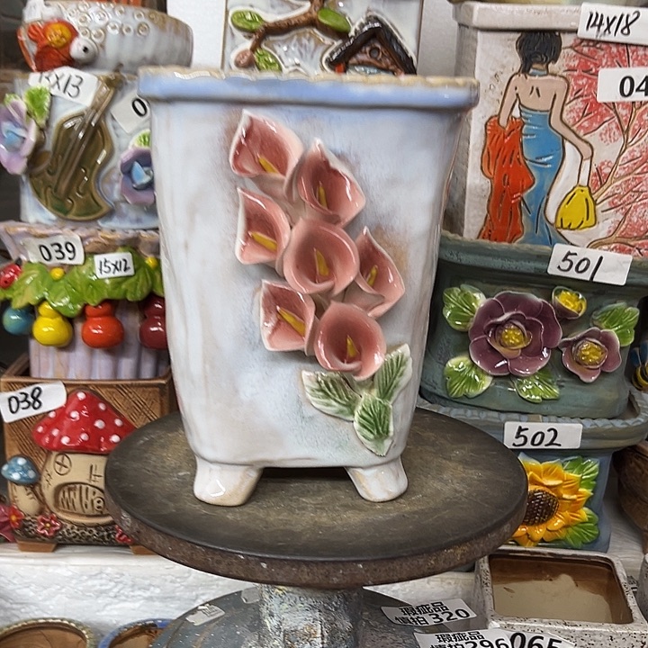 粗陶材质多肉花盆