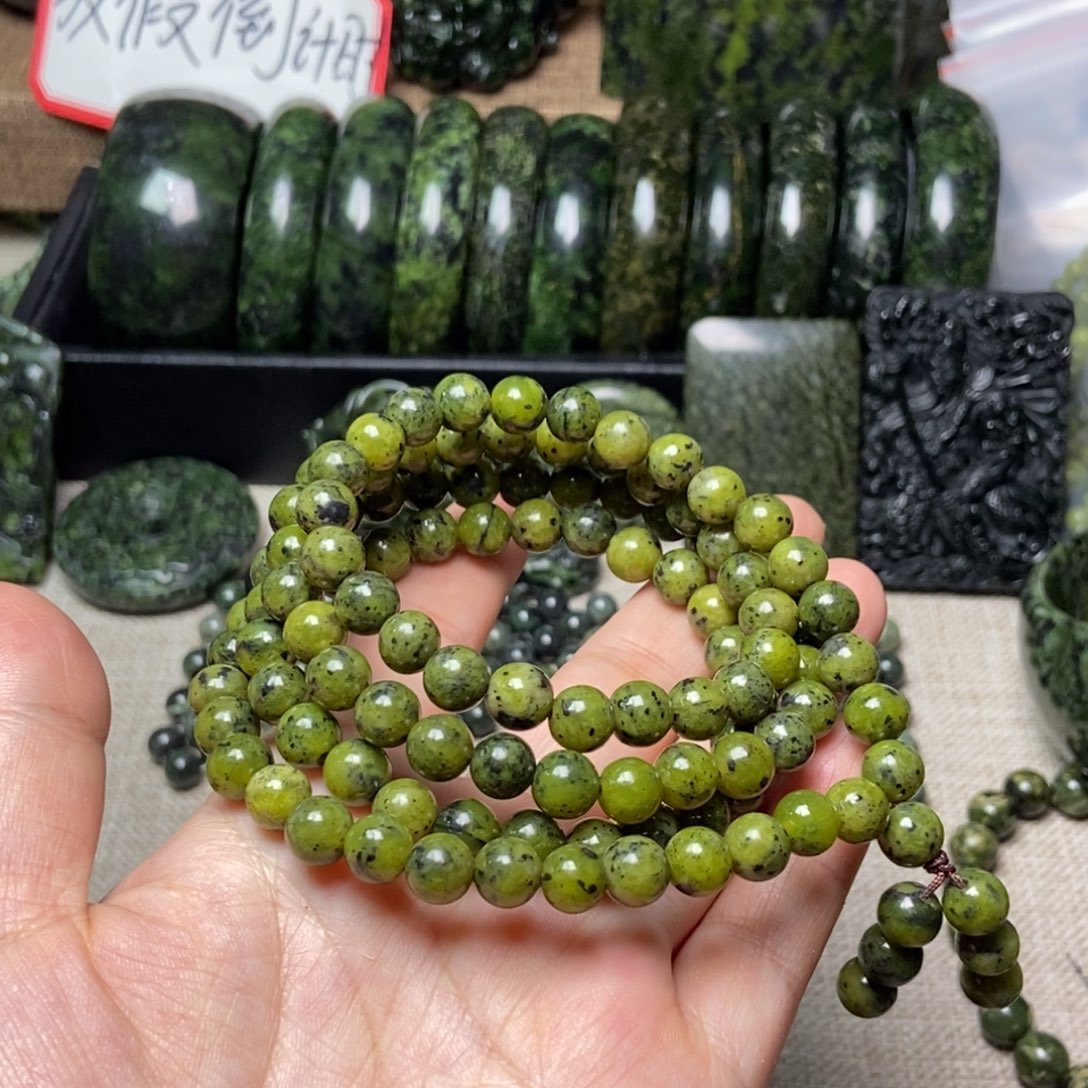蛇纹石玉手链未镶嵌