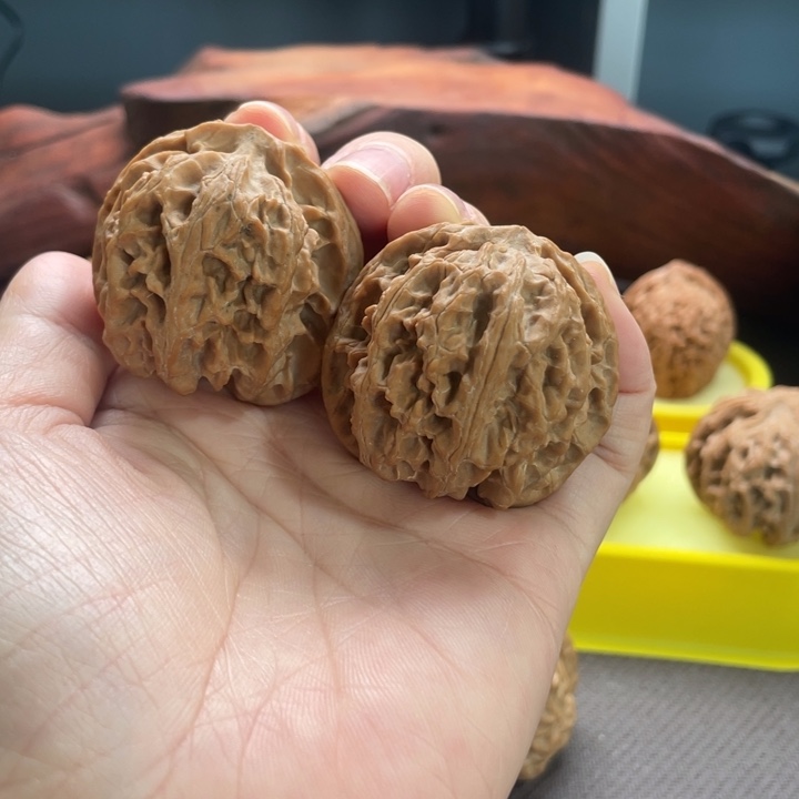 小***馗文玩核桃把件苹果园