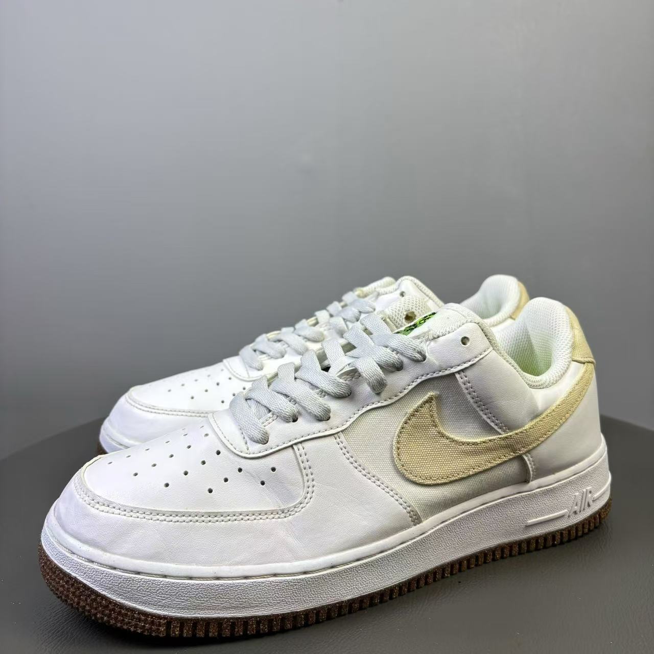 90新 NIKE/耐克 44码/内长280 Nike空军一号白棕色球鞋 非原盒