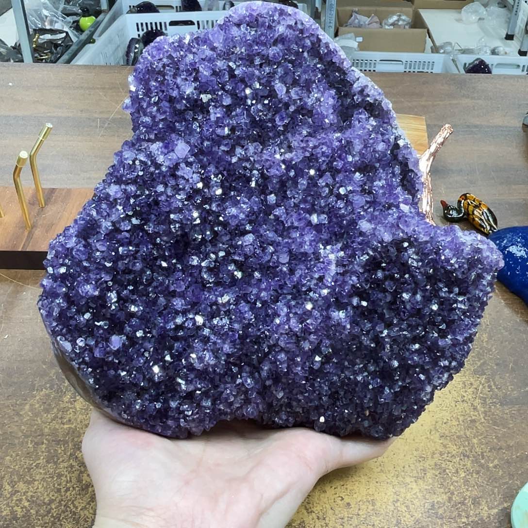 未镶嵌摆件紫晶晶体